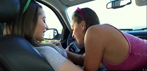  Teen Horny Lez Girls (Dani Daniels & Abigail Mac) Kiss Lick And Play with Their Bodies video-12